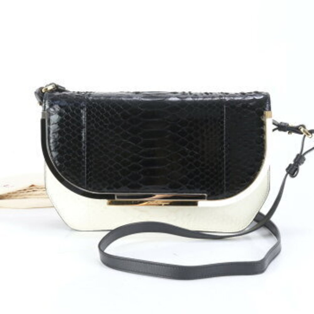 Salvatore Ferragamo python leather shoulder bag c… - image 1